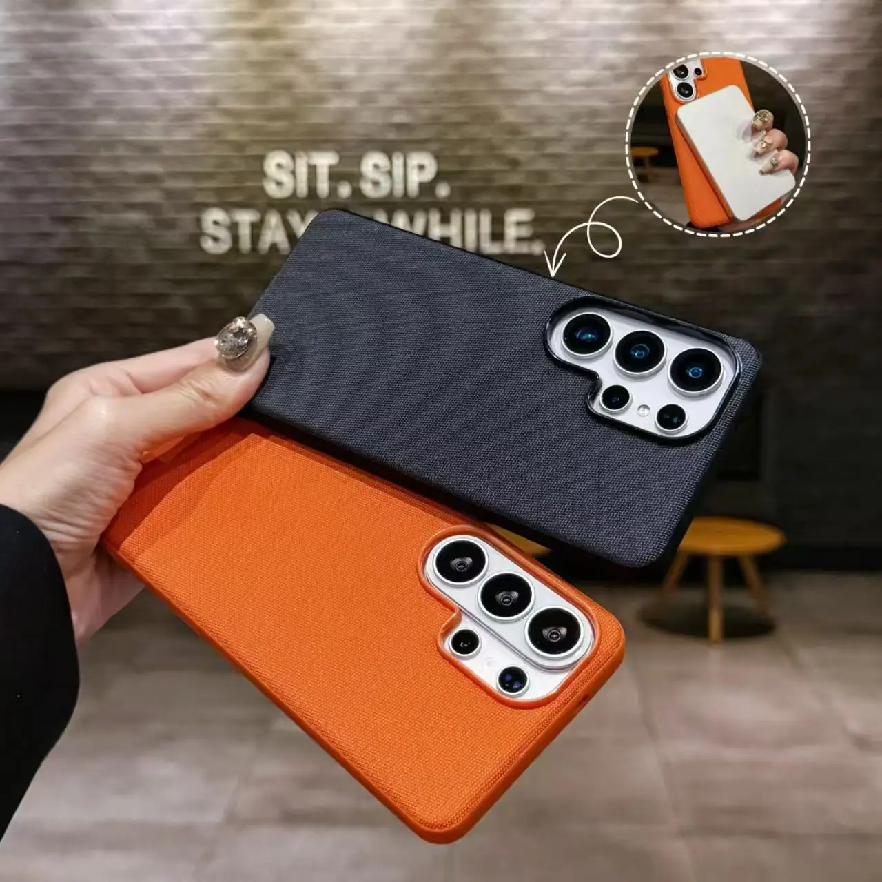 Luxury Tech Woven Technology Fabric Magnetic Case For Samsung Galaxy S23 S24 S25 S26 Ultra For Magsafe Wireless Charge Cover - view 5