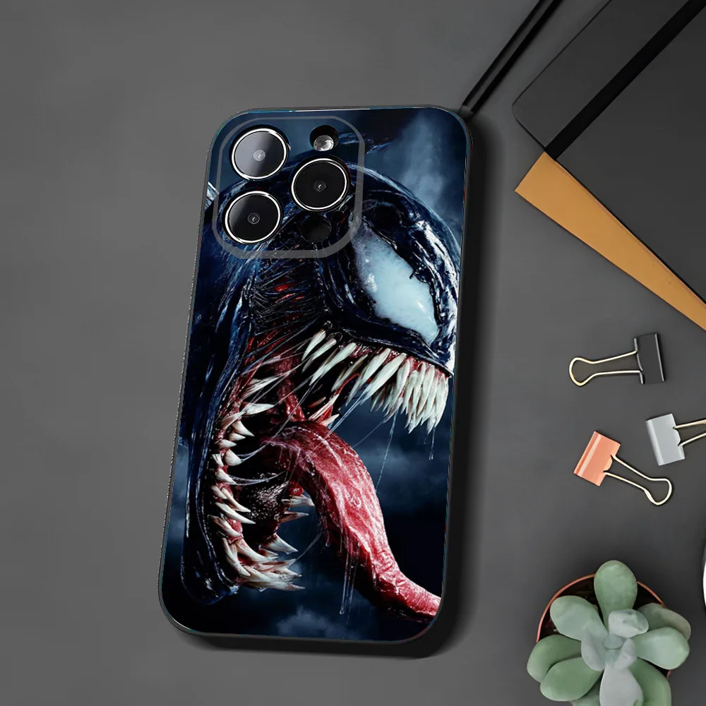 V-Venom Phone Case For Xiaomi 11 Redmi Note 11 5G 8T 9A 9 10T Note8Pro Note9 12SUltra Black Case