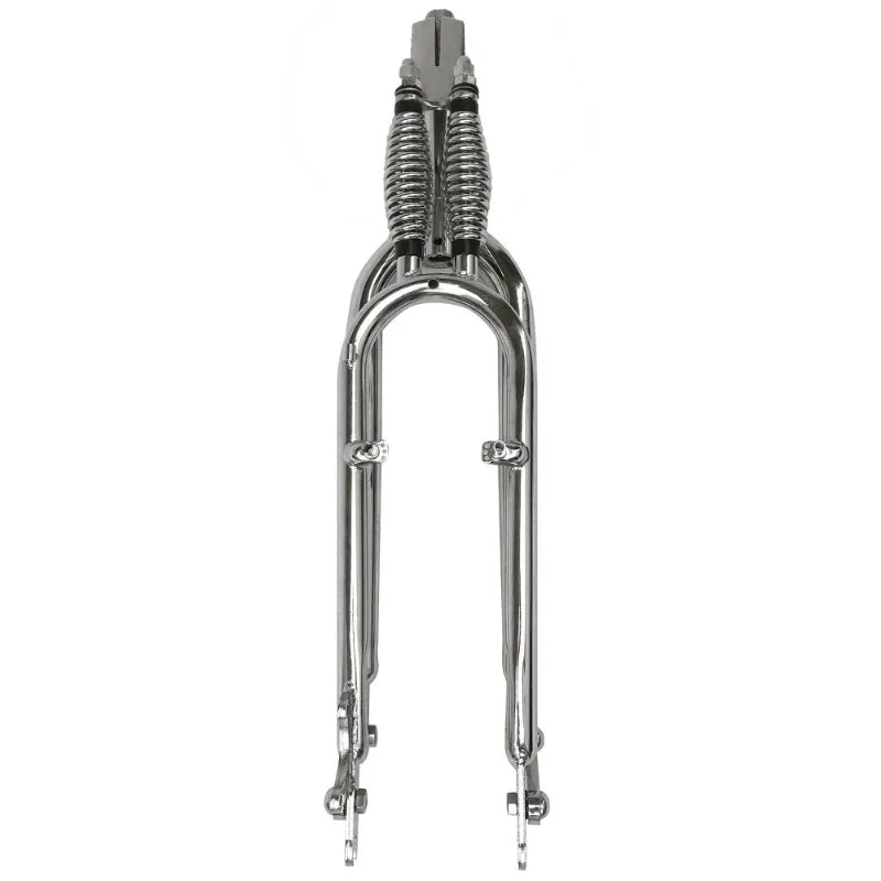 Threaded 1 Inch Stem Dual Springer Fork with Disc Brake  Suspension Bicycle Front Fork