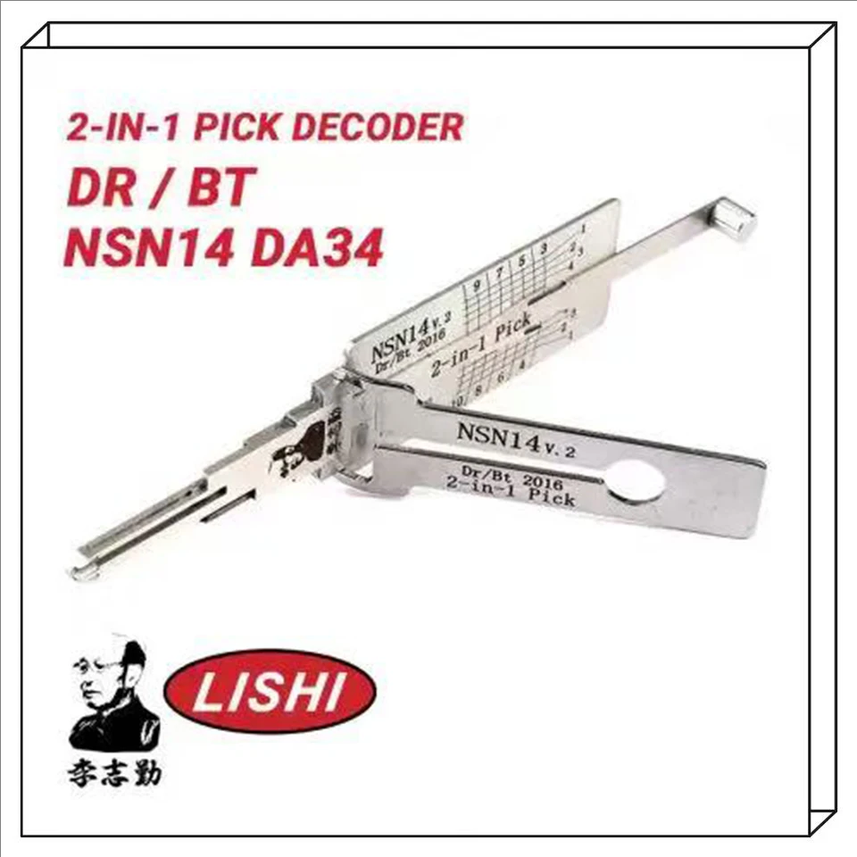 Lishi NSN14 DA34 LOCKSMITH TOOL  For Nissan 2-in-1 Pick Decoder Door Trunk