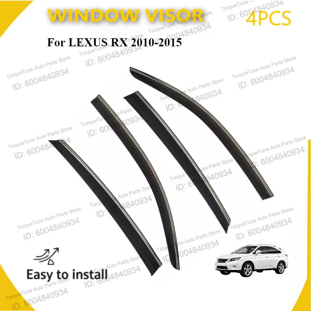 Durable Car Side Window Visor for 2010-2015 LEXUS RX RX350 RX270 - Stylish Rain Guard, Sun Visor, and Wind Deflector