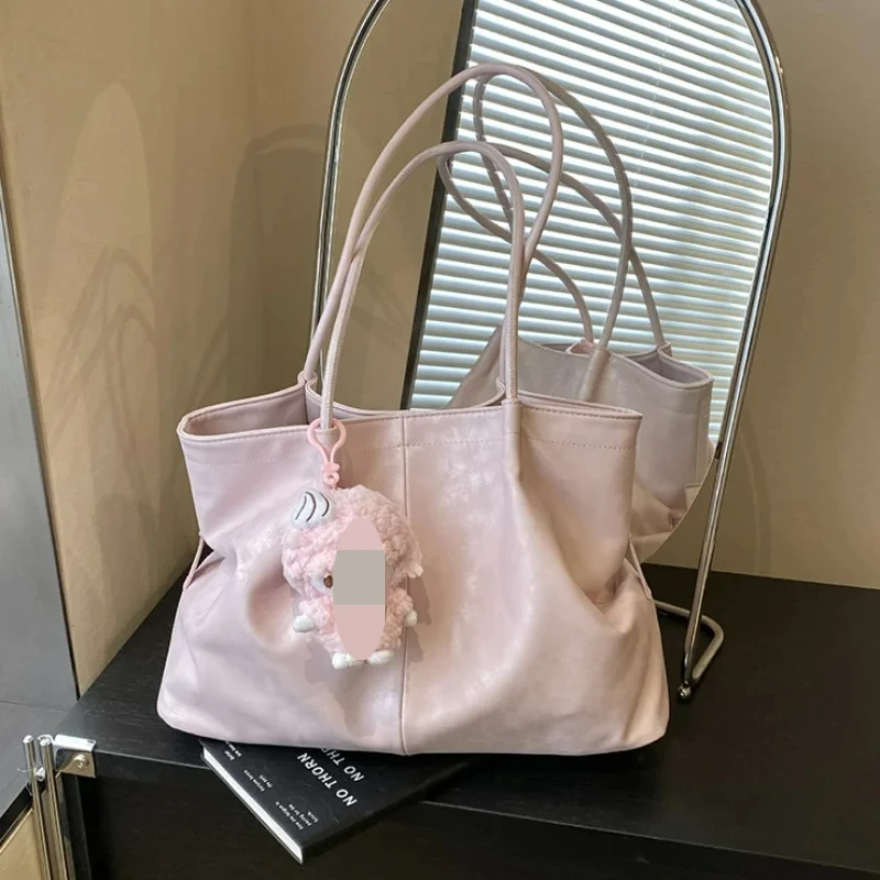 Fashion Frosted Women's Tote Bag Elegant Relaxed Shoulder Bag Underarm High-end Design Solid Color Versatile Shoulder Bag