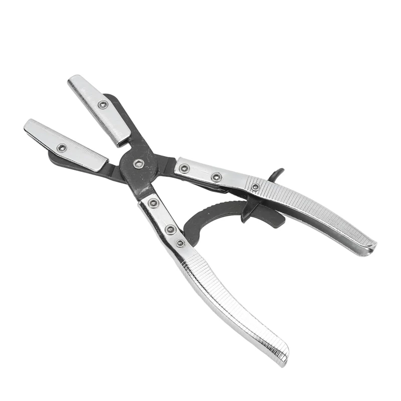 

A53Q-Hose Clamp Pliers For Automotive And Machine Maintenance, 10-Inch Universal Hose Pinch Off Plier With Ratcheting Jaws