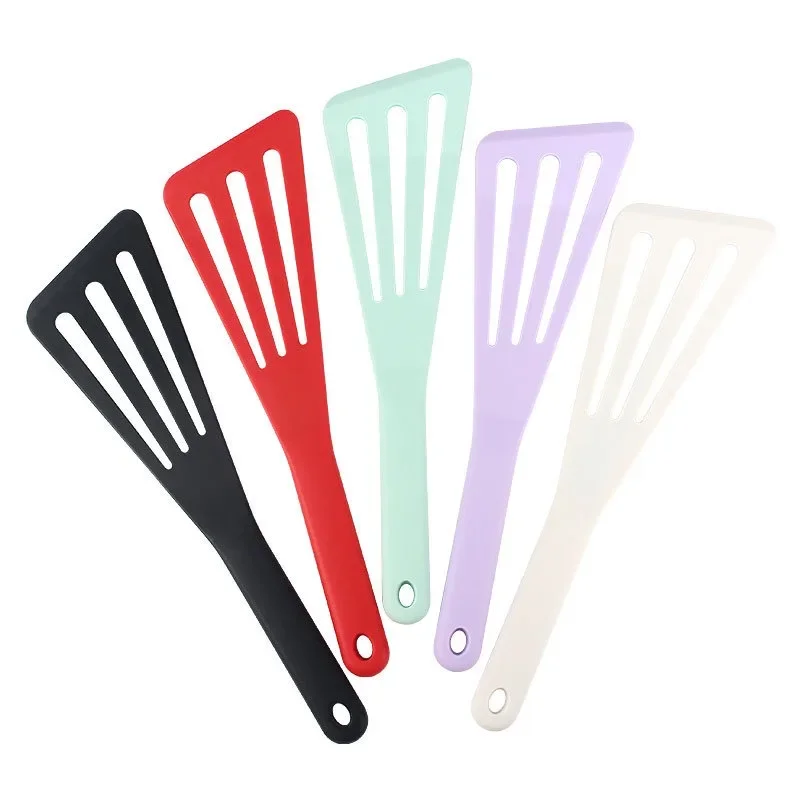 1PC Silicone Inclined Leakage Shovel non Stick Pot Cooking Spatula High Temperature Resistant and Easy to Clean Kitchen Utensils