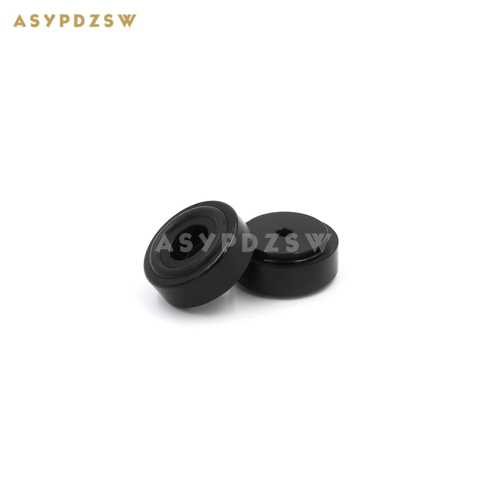 4 peças 30*13mm alto brilho amplificador de alumínio completo alto-falante máquina pés almofada de choque prata/preto (opcional)