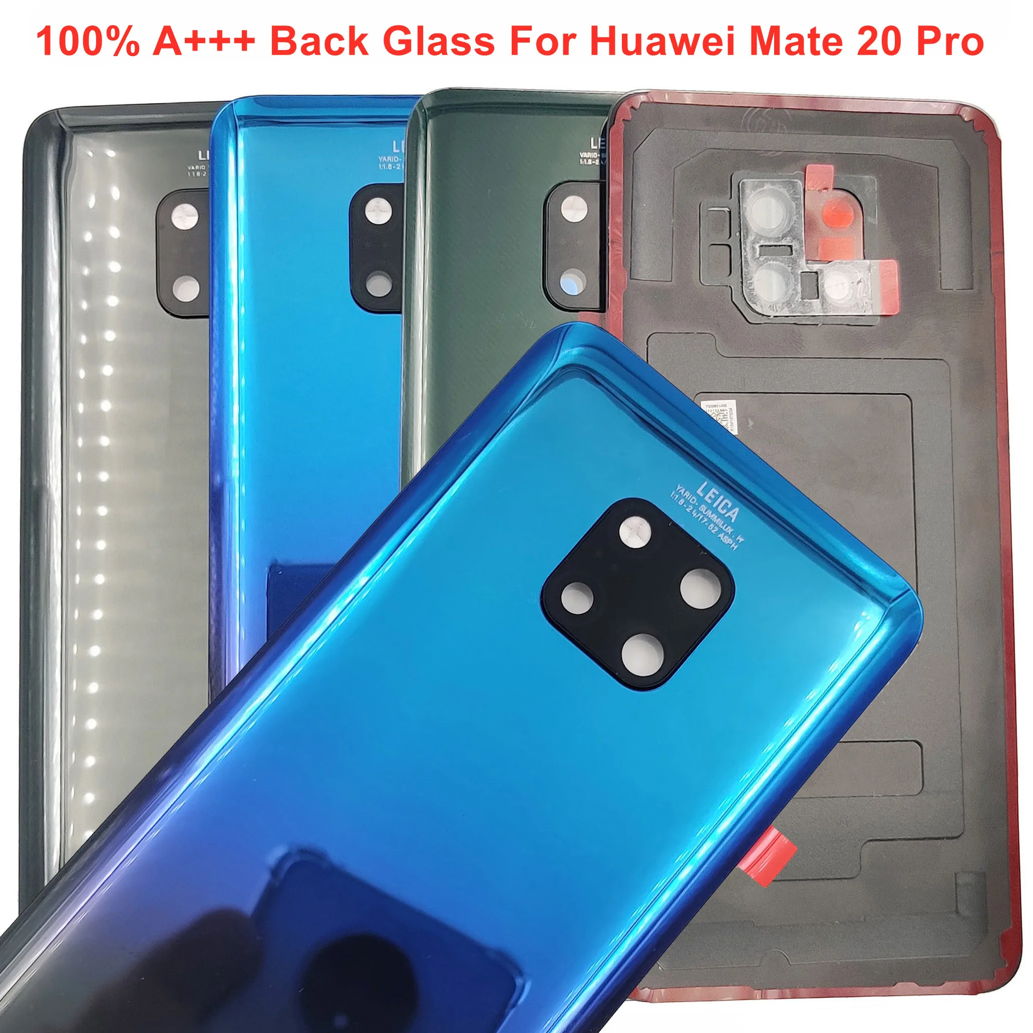 

100% A+++ Back Glass For Huawei Mate 20 Pro Rear Battery Cover Lid Door Housing Panel Case With Camera Lens Adhesive Replacement