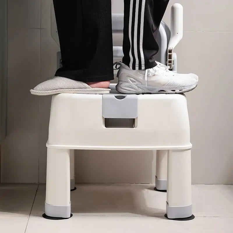 Home Furniture 2 in 1 Bedside Commode Chair Shower Seat Height Adjustable Toilet Chair with Shower Head Stand for Adults Seniors - view 5