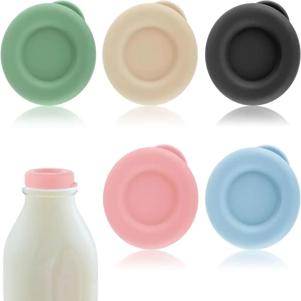 2Pcs Vacuum Sealed Silicone Replacement Caps Round Reusable Bottle Lids Easy To Clean Long-Lasting Silicone Bottle Stopper