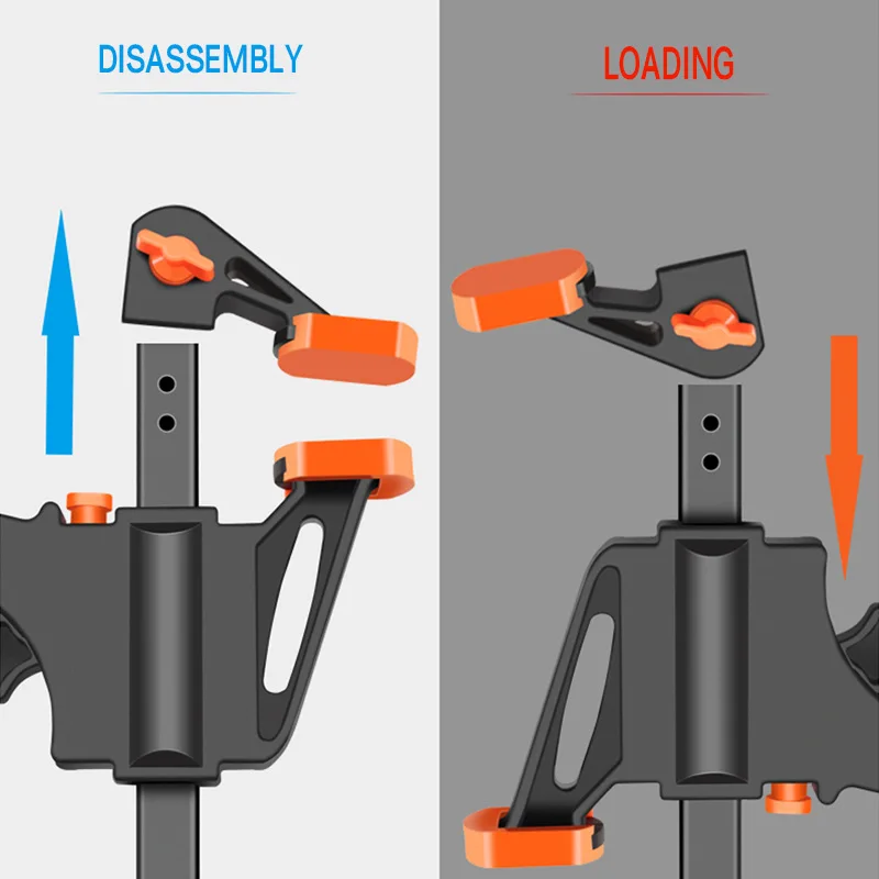 4Inch Quick Ratchet Release Speed Squeeze Wood Working Work Bar Clamp Clip Kit Spreader Gadget Tool DIY Hand Woodworking Tools