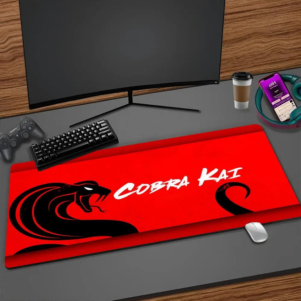 Cobra Kai Snake Mouse Pad Cartoon Lockedge Large Gaming Pad Computer Gamer Keyboard Mat Desk Mousepad PC Desk Pad