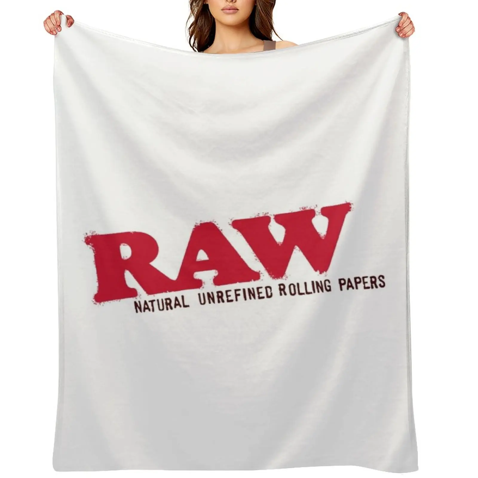 

RAW Rolling Papers Throw Blanket Plaid Camping blankets and throws Soft Beds Blankets