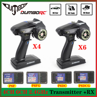 DUMBORC X4 X6 2.4GHz 4CH 6CH Transmitter P6F P6DC P6FG P6DCG Gyro Receiver for RC Car Truck Tank Crawler Boat Axial SCX10 D90