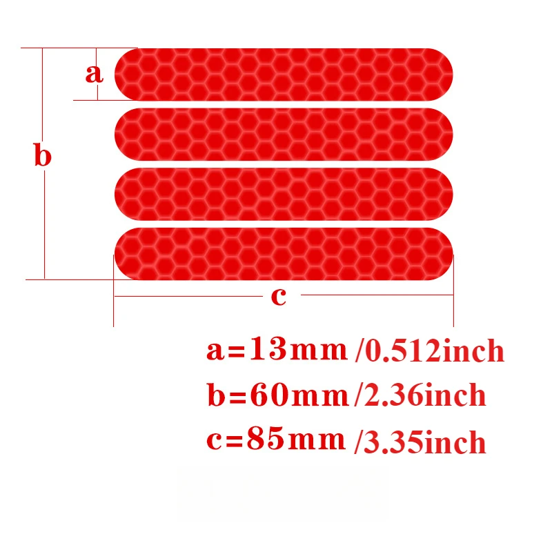 10pcs/set Electric Scooter Reflective Stickers Night Safety Stickers Safe Riding Reflect Light Noctilucent Scooter Accessories