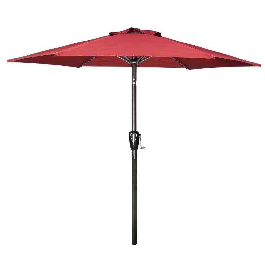 

9 Patio Umbrella Outdoor Table Market Yard Umbrella with Push Button Tilt Crank, 8 Sturdy Ribs for Garden, Deck, Backyard, Pool,