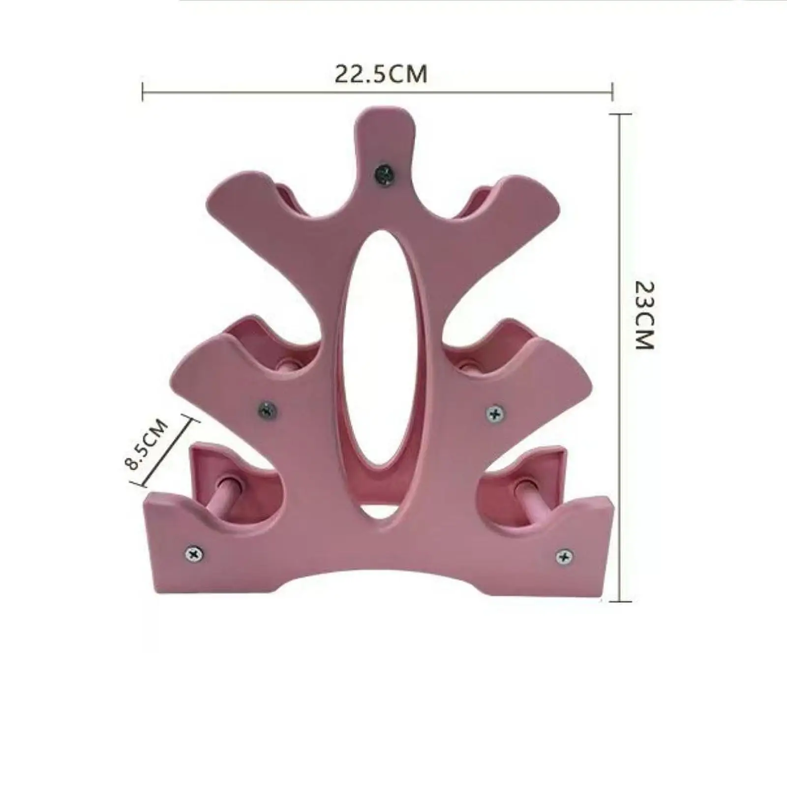 Compact Dumbbell Holder Small Size PP Material Three Tier Fitness Equipment Rack for Home Use