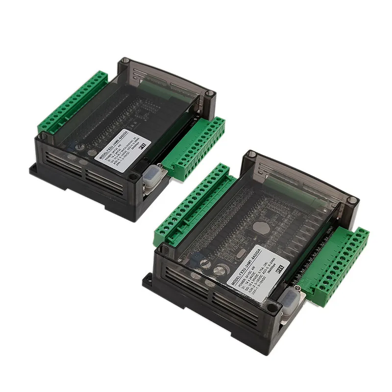 Controlador lógico programável fx3u 6ad 2da 14mr 14mt 24mr 24mt 30mr 32mt 48mr 48mt e rs232 rs485 38400bps relé transistor plc