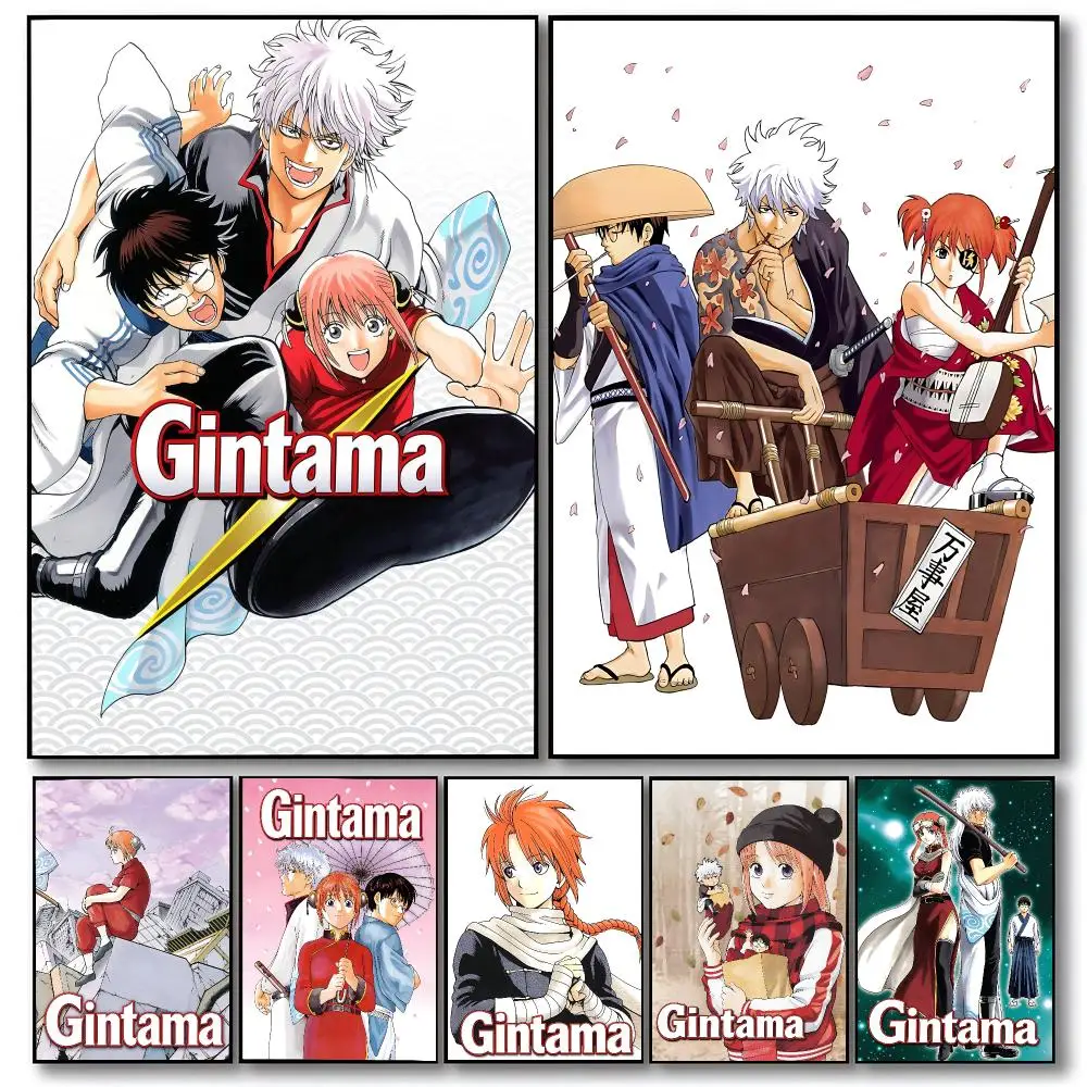 anime Gintama Poster Poster HD Printing Cozy Warm Style Home Decor Suitable for Living Room Bedroom Gift