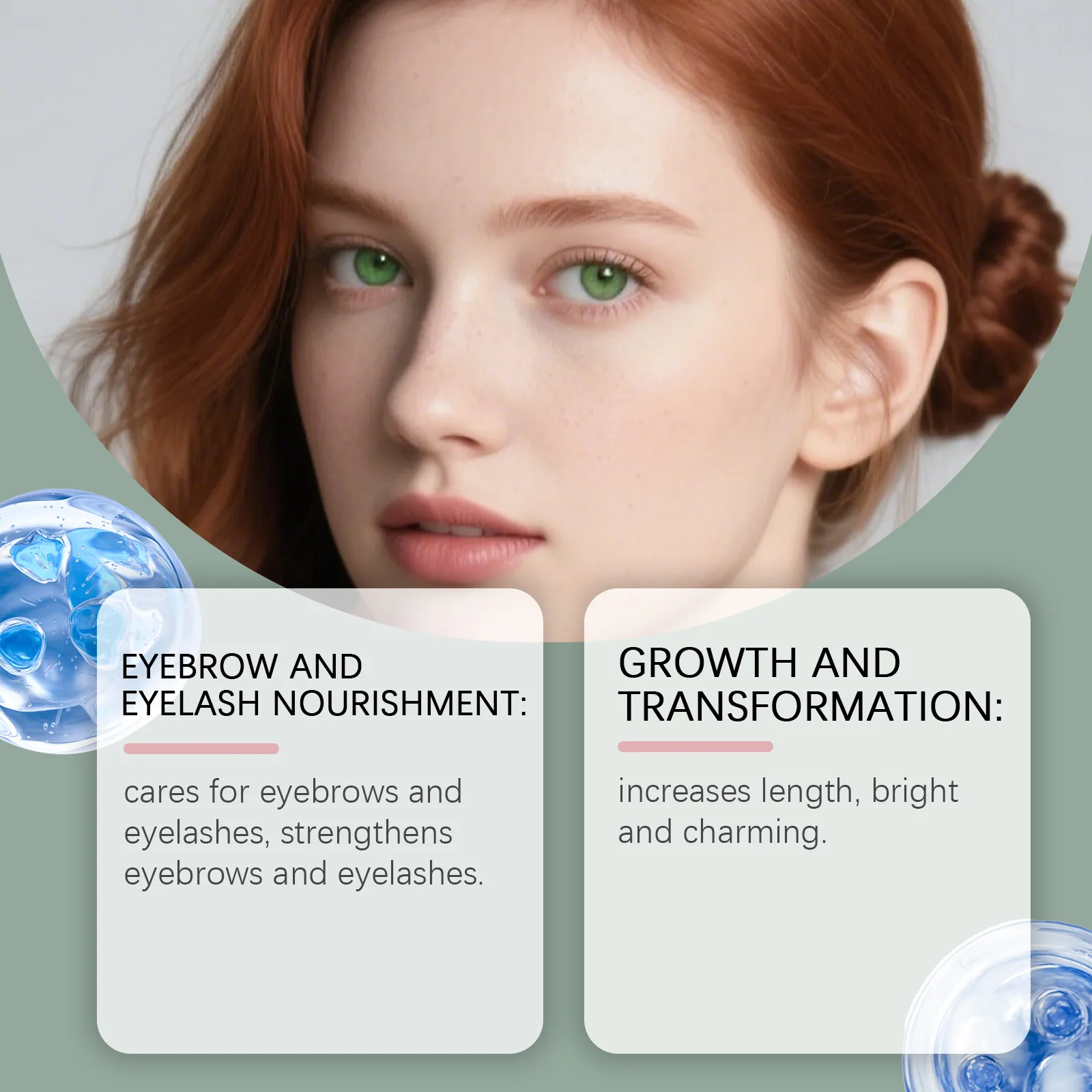 Suero para el cuidado de las pestañas, fortalece las cejas nutritivas y las raíces de las pestañas, promueve más largas y gruesas, añade encanto, esencia para cejas portátil