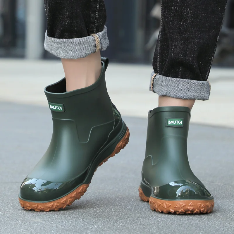 

Мужские водонепроницаемые ботинки до середины икры, нескользящие, износостойкие, с мягким верхом, для повседневной носки на улице