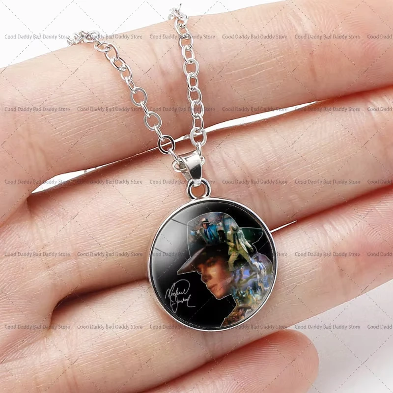 New Arrival Artist Singer Michael Jackson Necklace Rock Roll Everlasting Classic MJ Pendant Hot Charm Punk Jewelry Men Women
