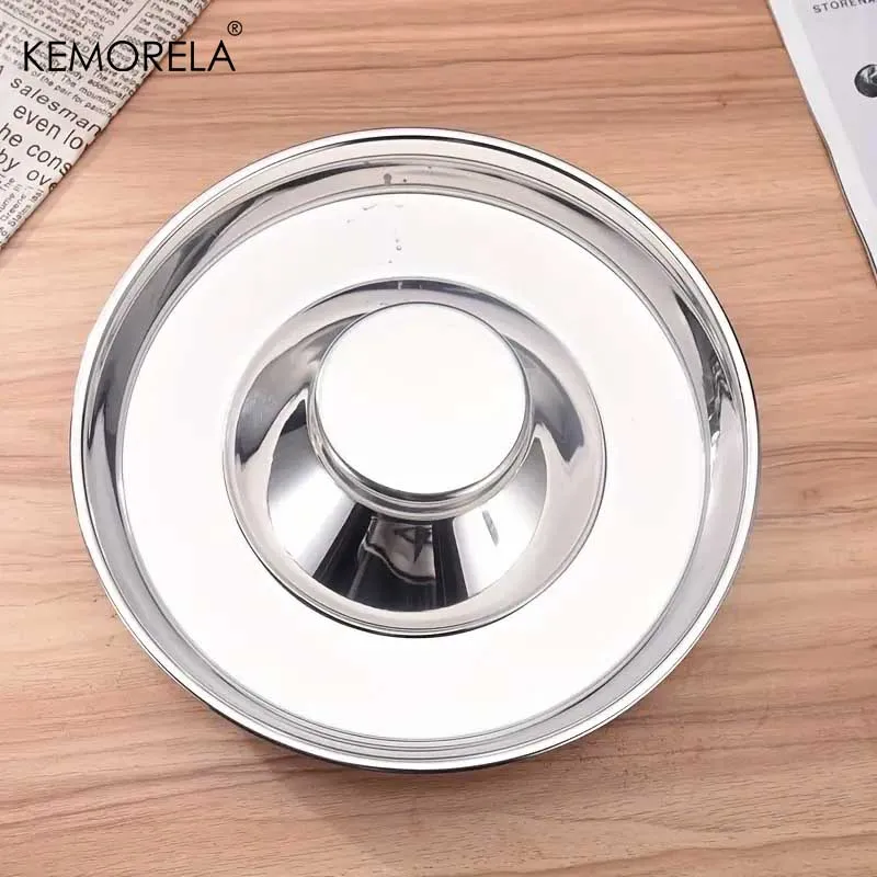 1PC Stainless Steel Dog Slow Feeder Bowl Puppy Litter Food Feeding Dish Weaning Water Bowl Pets Feeder Bowl and Water