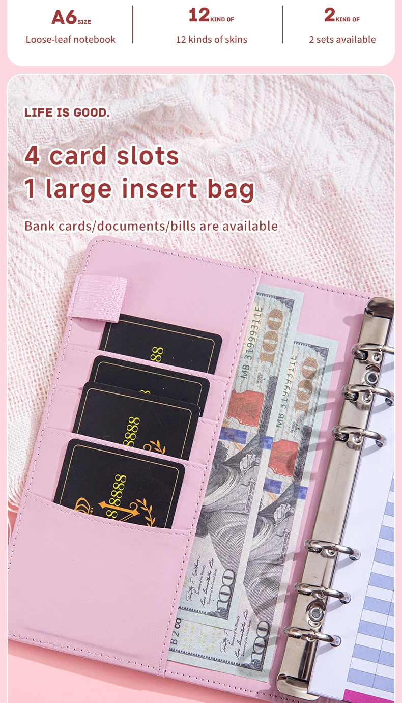 A5 A6 Glitzer-Stern DIY Ringbuch-Einband Tagebuch Agenda Planer Papiereinband Schulbedarf – Detail 4
