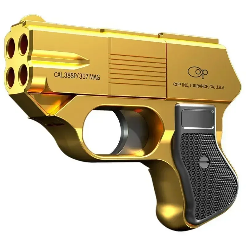 2024 New Golden Desert Eagle COP357 Pocket Pistol Shell Throwing Manual Model Children\'s Toy Gun Revolver Gifts