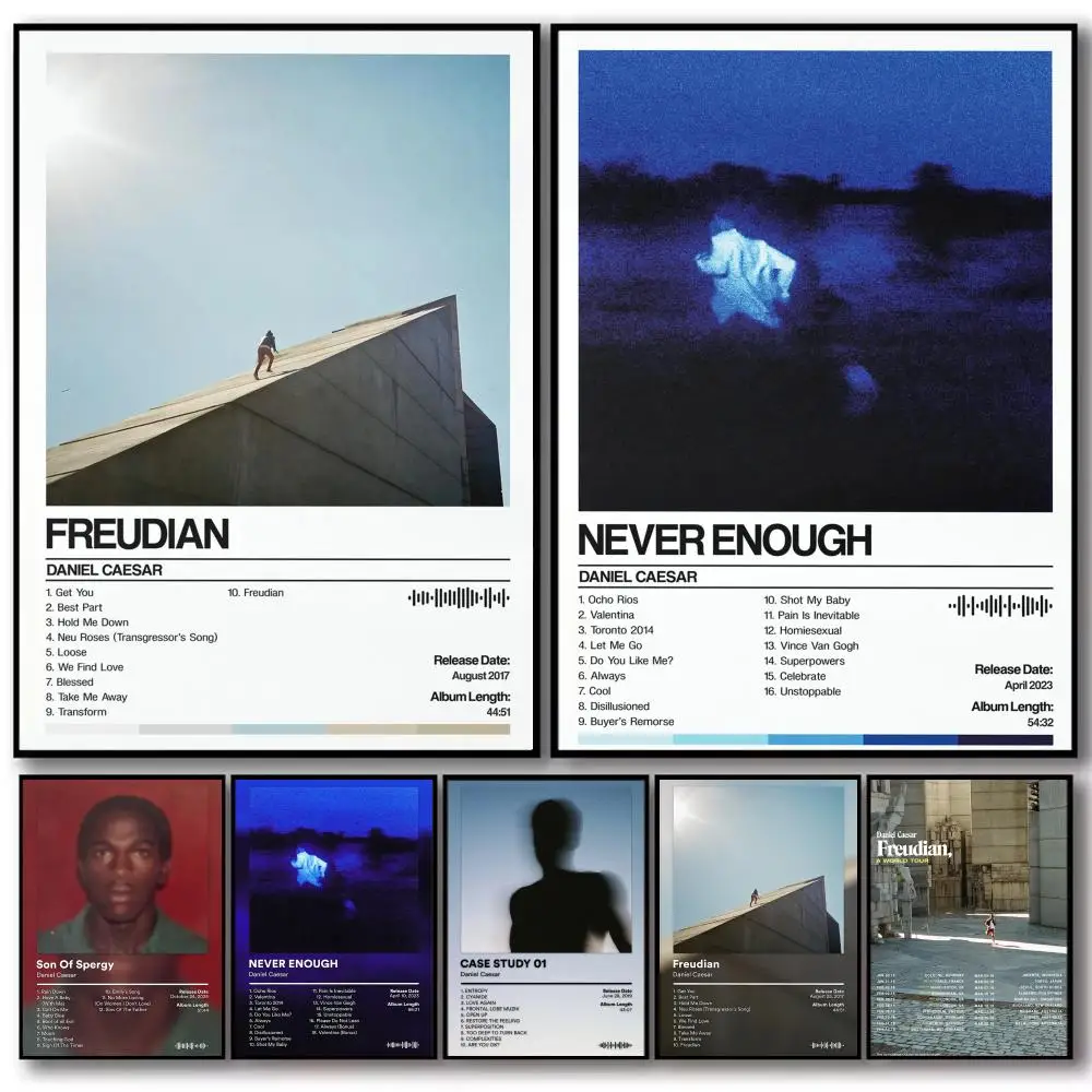 Pop Singer Music Album D-Daniel Caesar Poster Decorative Wall Art Stickers Mural Photo Print for Home Living Room Hallway Decor