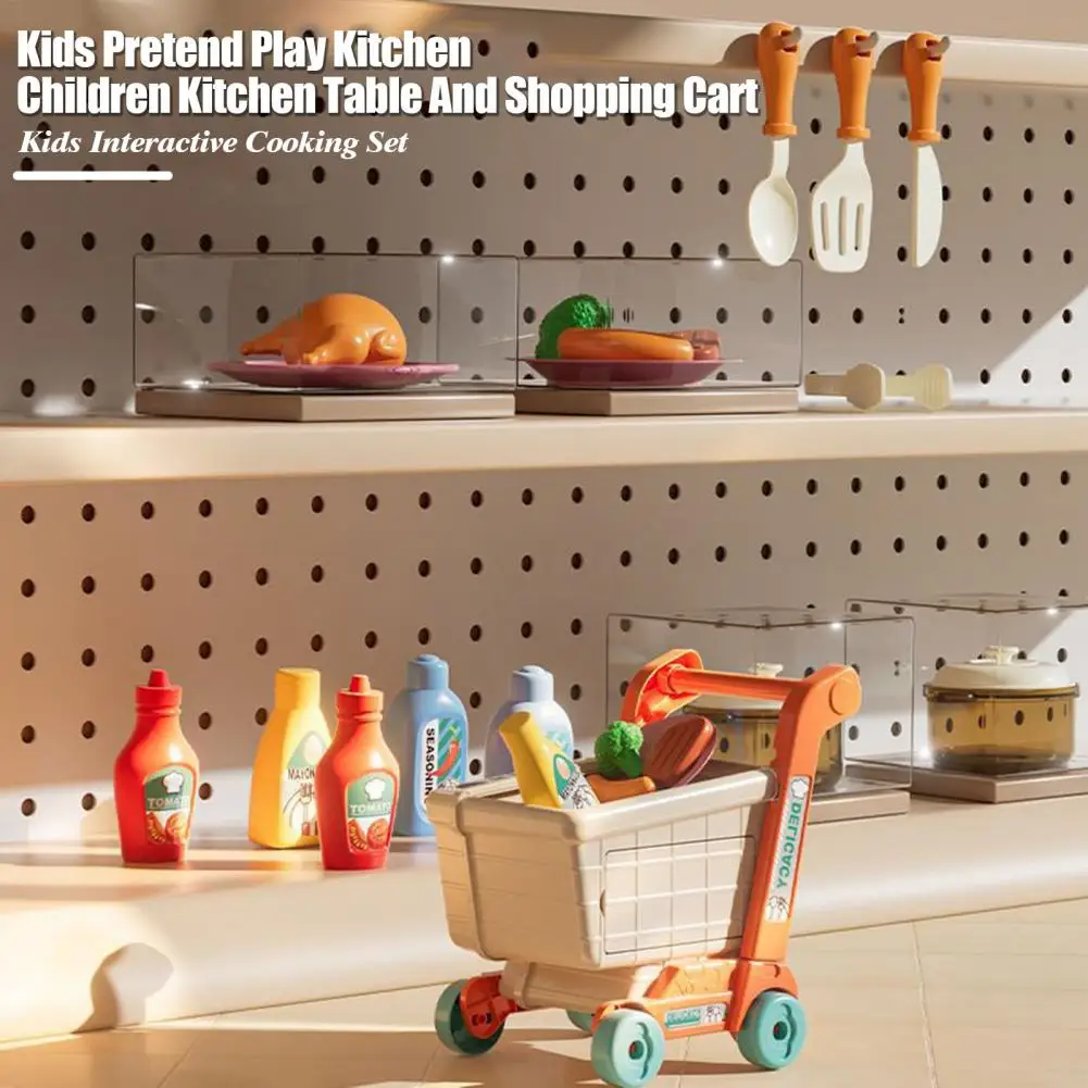 Play House Toys Kitchen Set Kids Pretend Play Kitchen Educational Kids Play Kitchen Set with Shopping for Children for Toddlers