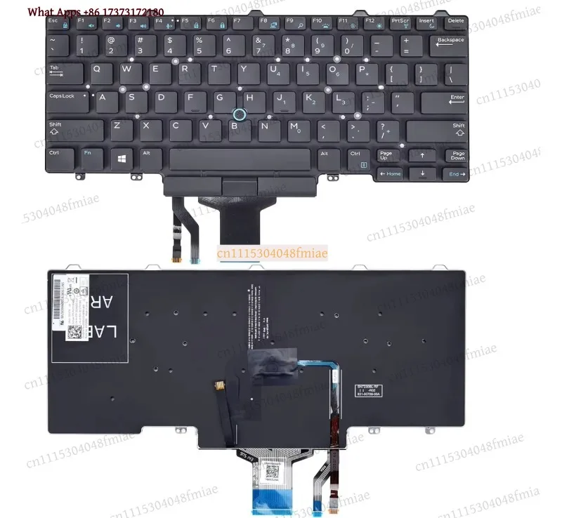 Backlit Laptop Keyboard For Dell Latitude 5480 5490 E5450 E5470 E7450 E7470 0D19TR PK1313D4B05 PK1313D4B00 SN7230BL US English