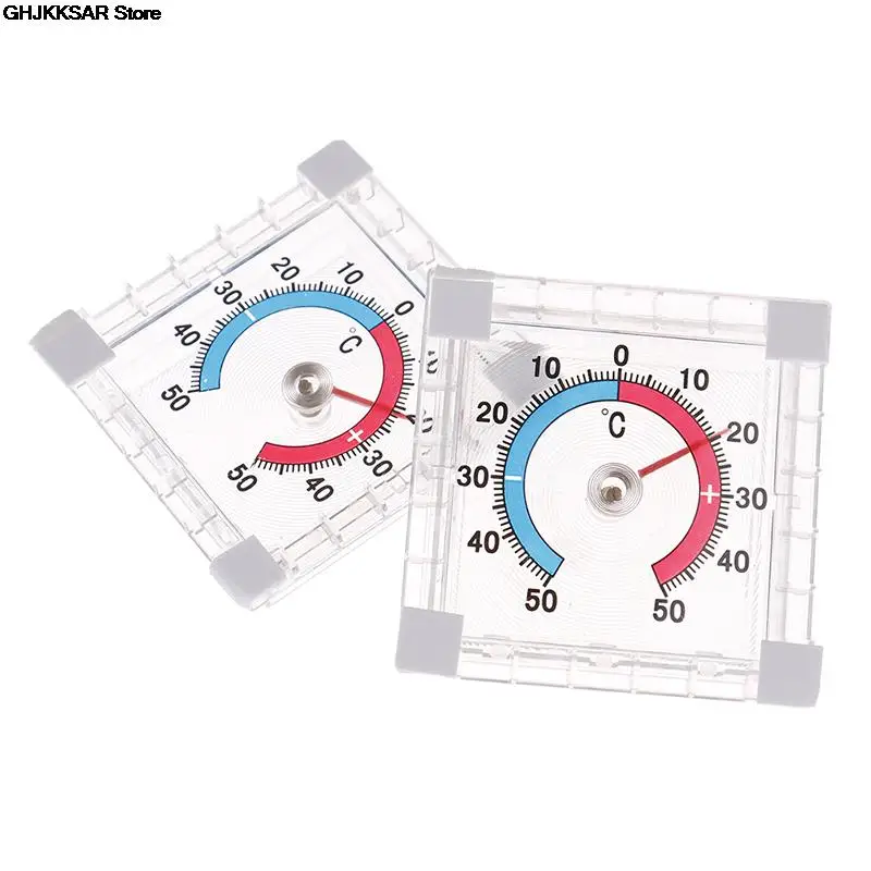 1pc Temperature Thermometer Window Indoor Outdoor Wall Garden Home Graduated Disc Measurement 76*76*23mm