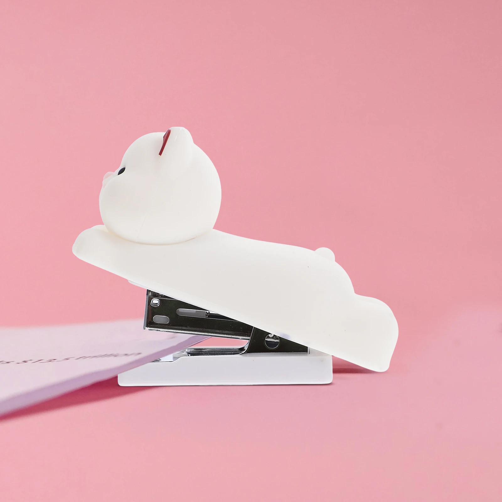 

Silicone Stapler Long Arm Portable Cute School Supplies Desk Silica Gel Hand Child Handheld