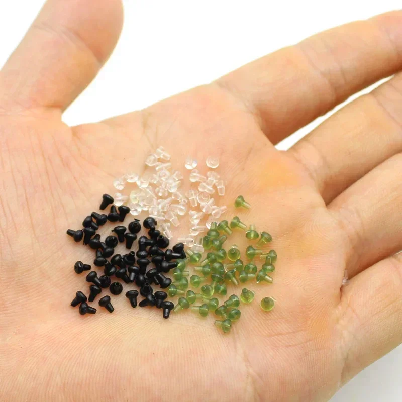 Carp Fishing Hook Bait Screw Stopper Rubber Beads Micro Ring Swivel Stop Floss For Pop UP Boilies Stopping Fish Accessories