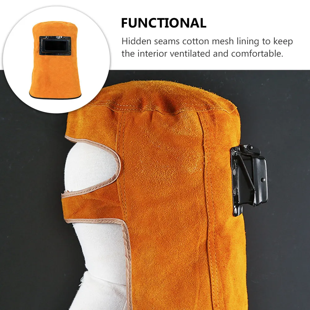 1Pcs Heavy Duty Welding Protector Face Guard with Cotton Mesh Lining Heat Resistant Safety Cover for Industrial Use