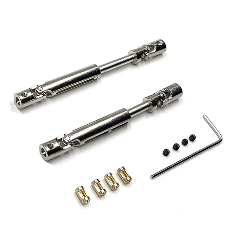 MN78 Metal Drive Shaft CVD Driveshaft with 3mm to 4mm Shaft Sleeve for MN78 MN-78 MN 78 1/12 RC Car Upgrade Parts