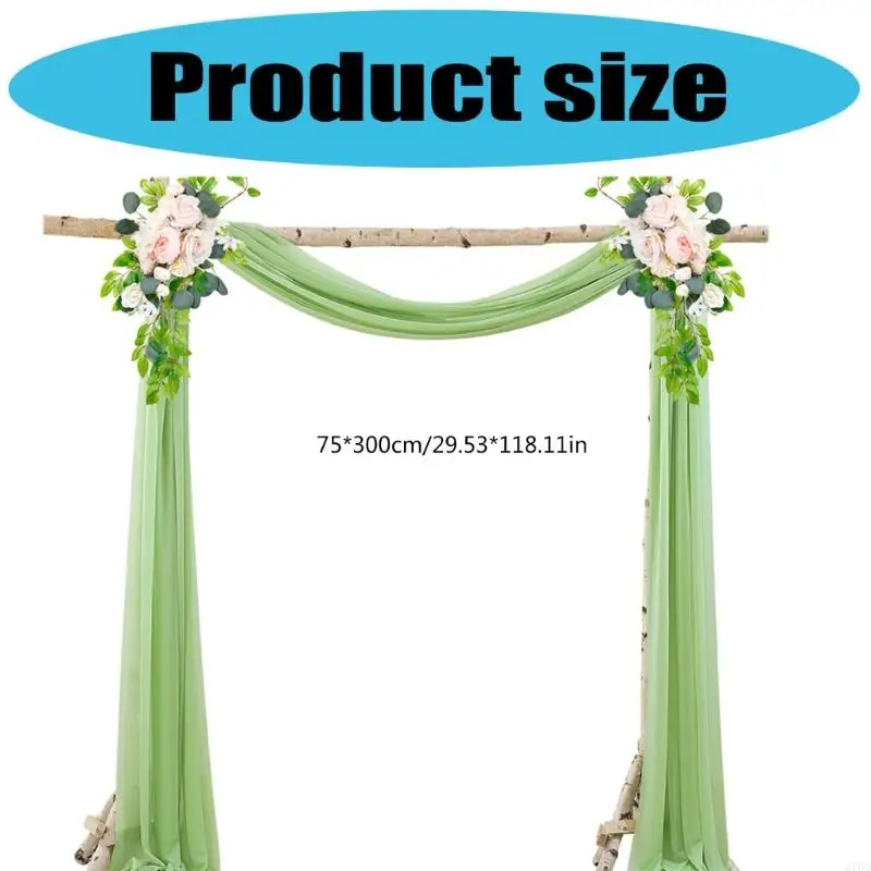 270D Elegant Wedding Arch Curtain Pearls Wedding Arch Backdrop Easy Setting