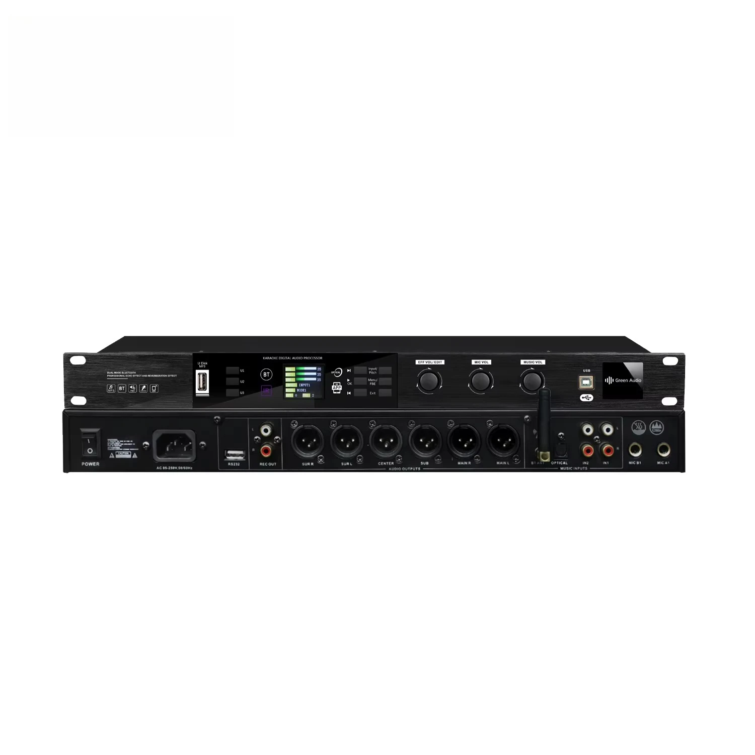 

GAX-K510 Digital And Analog Double Effect Front Stage Effector Built-in 32-bit High-performance DSP
