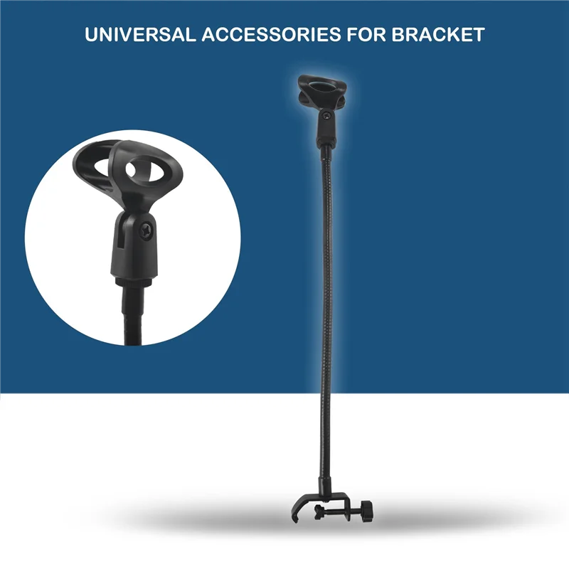 Flexible Gooseneck Microphone Stand With Desk Clamp For Radio Broadcasting Studio, Live Broadcast Equipment, Stations-Hot
