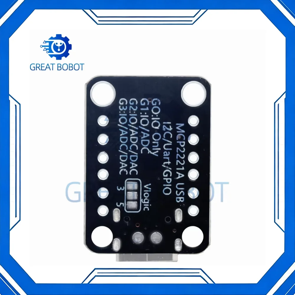 MCP2221A Type-C USB Signal Acquisition Module High-Precision STEMMA QT/Qwiic Interface Measurement Board for Arduino