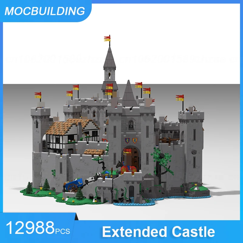 Extended Lion Knights Castle Model MOC Building Blocks DIY Assemble Bricks Architecture Collection Display Toys Gifts 12988PCS