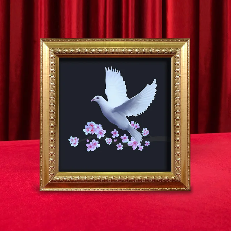 Dove Frame (once) Deluxe Dove Frame Pigeon Picture Chang Color To Real Bird Stage Magic Tricks Magic Props Party Magic Show Fun