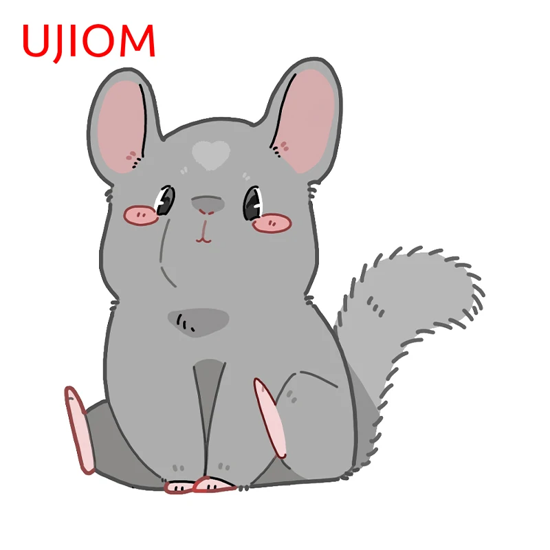 UJIOM 13cm X 12.5cm Chinchilla Lovely Animal Wall Stickers Creative Baby Nusery Room Decor Decal Chibi Bedroom Wallpapers