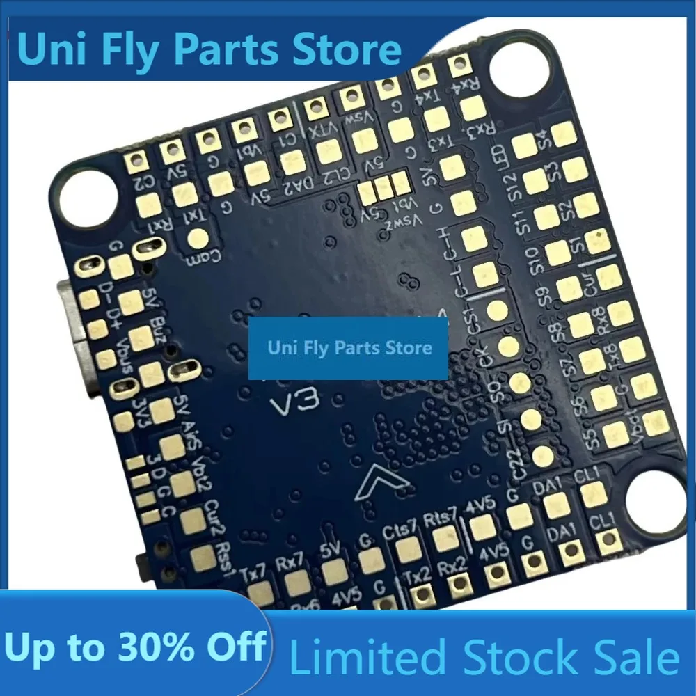 Aneegfpv H743 SLIM V3 ICM42688P ICM20602 Dual IMU AT7456E OSD 2-8S F7 Flight Controller 30.5x30.5mm For FPV RC DronesUniFly