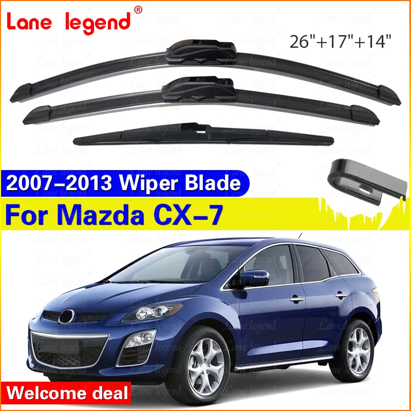 Front Rear Windshield Windscreen Washer Wiper Blade For Mazda CX-7 CX7 2007 - 2013 2012 Car Accessories Accsesories 26