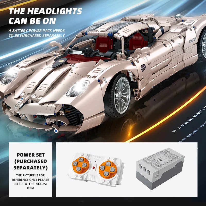 JIESTAR JJ9210 Pagganis نموذج 3428 قطعة سوبر سباق السيارات اللبنات الطوب لغز لعبة عيد ميلاد للأطفال