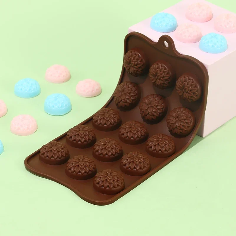 1PCS Silicona Molde 15 Celdas Molde Chocolate 3D Fondant Pasteleria Caramelo Bar Molde Pastel Modo Decoracion Cocina Hornear Accesorios