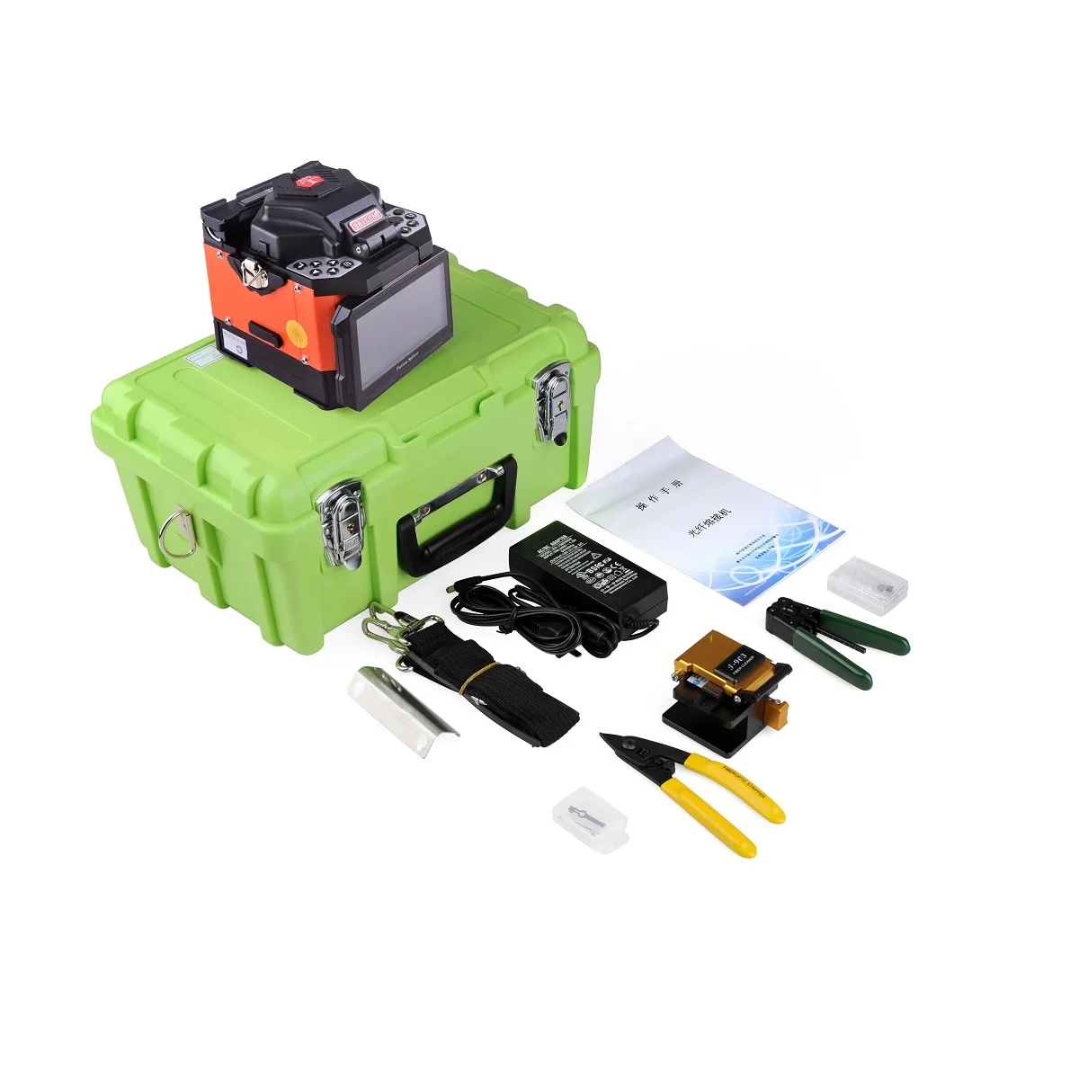 SKYCOM T-307H Fusionadora de Fibra Óptica, Máquina de Empalme por Fusión Óptica, Totalmente Automática, para Fibra FTTH y FTTx