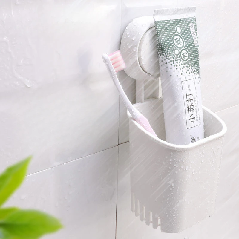 Toilet Storage Rack Wall Mount Perforated Free Bathroom Toilet Sink Toothbrush Cylinder Comb Toothpaste Storage Box Home Storage