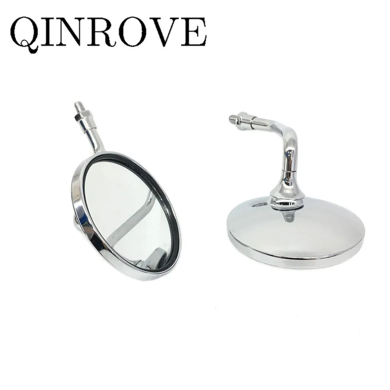 8/10mm Universal Motorcycle Rearview Mirrors Retro Round Side Mirror for Surron Light Bee Honda CB650R NC750X Derbi Senda 50CC