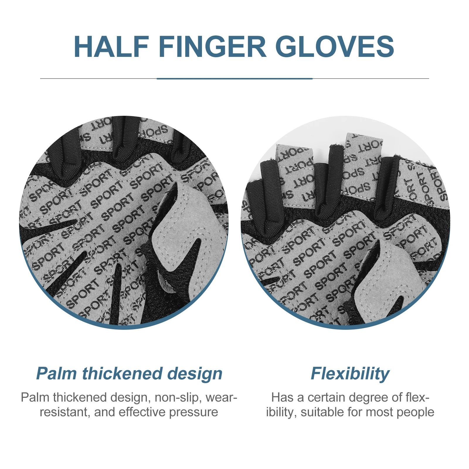 

Workout Gloves for Men Anti-slip Half Finger Bike Women Cycling Biking Riding Grip